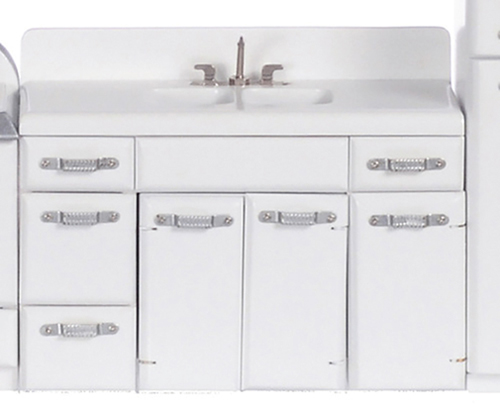 1950's Double Sink, White